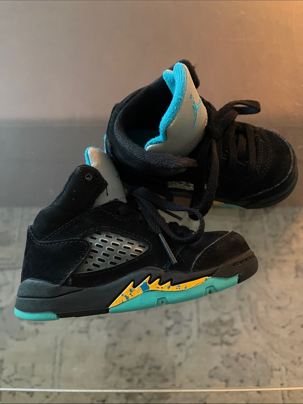 Jordan Retro 5s Aqua toddler 6C